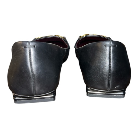 Franco Sarto women’s Tiari Elegant Black slip onLoafers w/ Gold Accent sz 8.5M - Picture 10 of 15